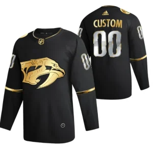 Nashville Predators Custom Black 2021 Golden Edition Limited Authentic