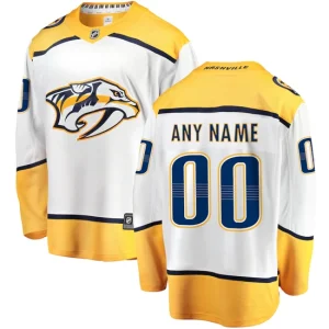 Nashville Predators Fanatics Branded Away Breakaway White Custom Jersey