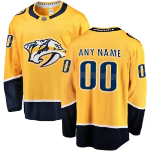 Nashville Predators Fanatics Branded Gold Home Breakaway Custom Jersey