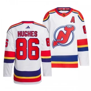 New Jersey Devils Jack Hughes 86 2022-23 White Reverse Retro 2.0 Authentic - Men