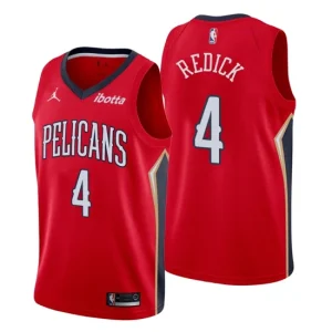 New Orleans Pelicans 4 J.J. Redick Swingman Red Jersey Statement Edition 2020-21