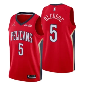 New Orleans Pelicans 5 Eric Bledsoe Swingman Red Jersey Statement Edition 2020-21