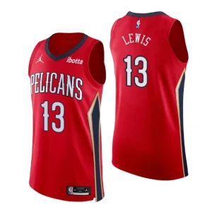 New Orleans Pelicans Jersey No. 13 Kira Lewis Jr. Authentic Red