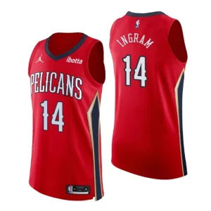 New Orleans Pelicans Jersey No. 14 Brandon Ingram Authentic Red