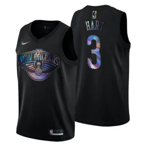 New Orleans Pelicans Josh Hart 3 Iridescent Holographic Jersey Black