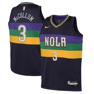 New Orleans Pelicans Nike City Edition Swingman Jersey 22 - Purple - C.J. McCollum - Youth