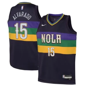 New Orleans Pelicans Nike City Edition Swingman Jersey 22 - Purple - Jose Alvarado - Youth