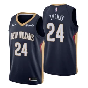 New Orleans Pelicans No. 24 Isaiah Thomas Navy Swingman Icon Edition Jersey