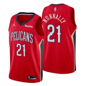 New Orleans Pelicans Statement Edition James Nunnally 21 Red Swingman Jersey