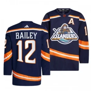 New York Islanders Josh Bailey 12 2022-23 Navy Reverse Retro 2.0 Authentic - Men