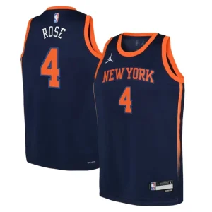 New York Knicks Jordan Statement Edition Swingman Jersey 22 - Navy - Derrick Rose - Youth