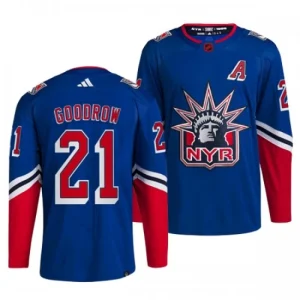 New York Rangers Barclay Goodrow 21 2022-23 Blue Reverse Retro 2.0 Authentic - Men