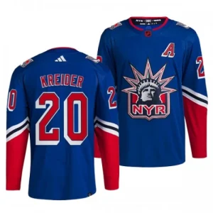 New York Rangers Chris Kreider 20 2022-23 Blue Reverse Retro 2.0 Authentic - Men