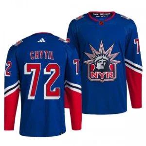 New York Rangers Filip Chytil 72 2022-23 Blue Reverse Retro 2.0 Authentic - Men