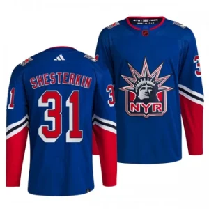 New York Rangers Igor Shesterkin 31 2022-23 Blue Reverse Retro 2.0 Authentic - Men