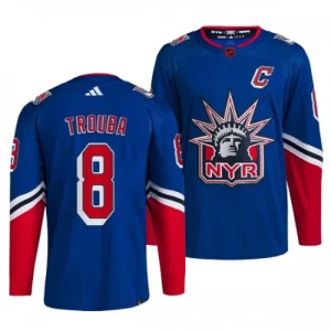 New York Rangers Jacob Trouba 8 2022-23 Blue Reverse Retro 2.0 Authentic - Men