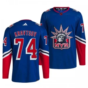 New York Rangers Whiteali Kravtsov 74 2022-23 Blue Reverse Retro 2.0 Authentic - Men