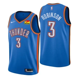 Oklahoma City Thunder City Edition 3 Justin Robinson Jersey Blue