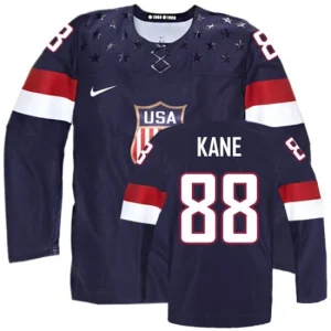 Olympic Hockey Patrick Kane Authentic Mens Navy Blue - Nike Team USA 88 Away 2014