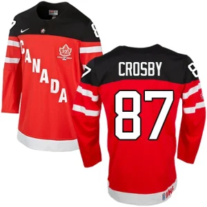 Olympic Hockey Sidney Crosby Authentic Mens Red - Nike Team Canada 87 100th Anniversary