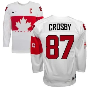 Olympic Hockey Sidney Crosby Authentic Mens White - Nike Team Canada 87 Home 2014