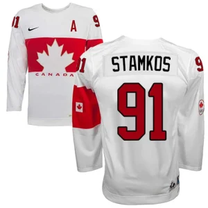 Olympic Hockey Steven Stamkos Authentic Mens White - Nike Team Canada 91 Home 2014