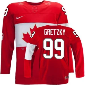 Olympic Hockey Wayne Gretzky Authentic Mens Red - Nike Team Canada 99 Away 2014