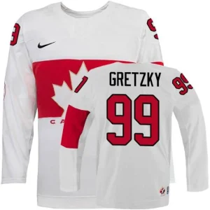 Olympic Hockey Wayne Gretzky Authentic Mens White - Nike Team Canada 99 Home 2014