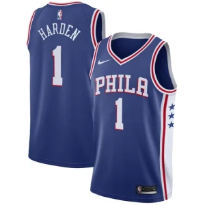 Philadelphia 76ers Nike Icon Edition Swingman Jersey - Royal - James Harden - Youth