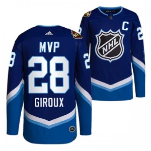 Philadelphia Flyers Claude Giroux 28 MVP 2022 NHL All-Star Blue Authentic - Men