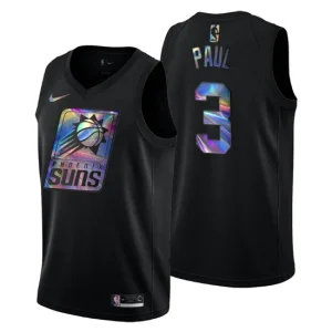 Phoenix Suns Chris Paul 3 Iridescent Holographic Jersey Black