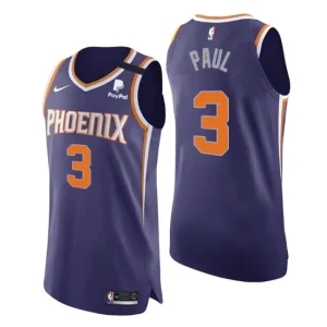 Phoenix Suns No. 3 Chris Paul Authentic Icon Purple Jersey