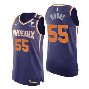 Phoenix Suns No. 55 ETwaun Moore Authentic Icon Purple Jersey