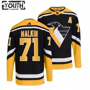 Pittsburgh Penguins Evgeni Malkin 71 2022-23 Black Reverse Retro 2.0 Authentic - Kids