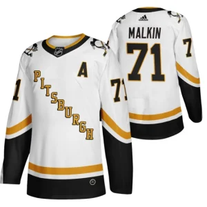 Pittsburgh Penguins Evgeni Malkin White 2020-21 Reverse Retro Fourth Authentic