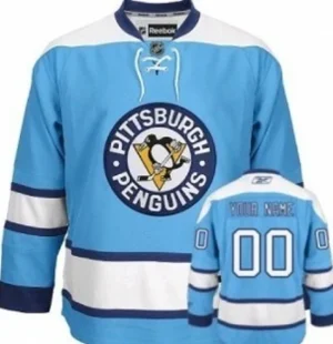 Pittsburgh Penguins Reebok Customized Light Blue Jersey