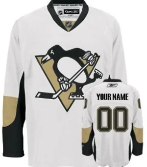 Pittsburgh Penguins Reebok Customized White Jersey