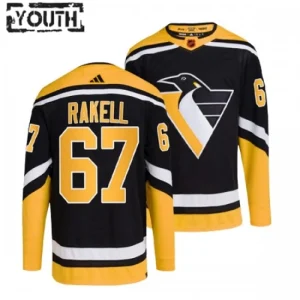 Pittsburgh Penguins Rickard Rakell 67 2022-23 Black Reverse Retro 2.0 Authentic - Kids