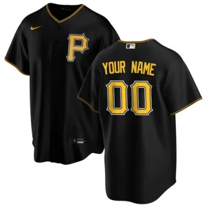 Pittsburgh Pirates Nike Black Alternate Replica Custom Jersey