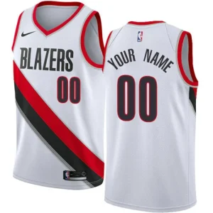 Portland Trail Blazers Customized Swingman White Home Association Edition