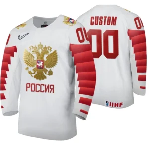 Russia Team 00 Custom Home 2020 IIHF World Ice Hockey White Jersey