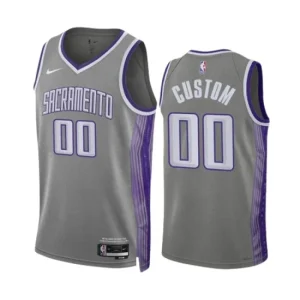 Sacramento Kings Nike Custom City Edition 2022-23 Grey Version Swingman Jersey