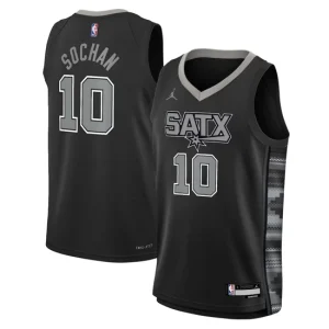 San Antonio Spurs Jordan Statement Edition Swingman Jersey 22 - Black - Jeremy Sochan - Youth