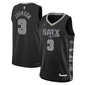 San Antonio Spurs Jordan Statement Edition Swingman Jersey 22 - Black - Keldon Johnson - Youth