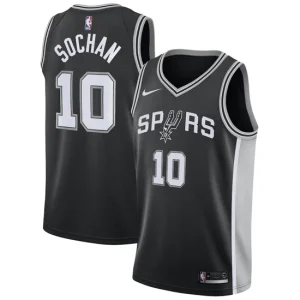 San Antonio Spurs Nike Icon Edition Swingman Jersey - Black - Jeremy Sochan - Youth