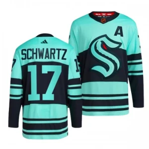 Seattle Kraken Jaden Schwartz 17 2022-23 EisBlue Reverse Retro 2.0 Authentic - Men