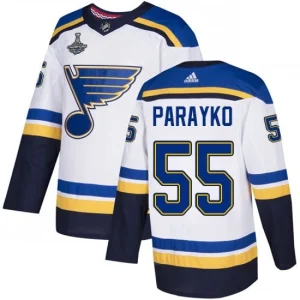 St. Louis Blues 55 Colton Parayko White Road 2019 Stanley Cup