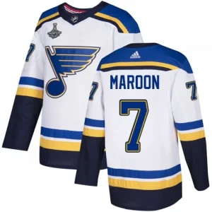 St. Louis Blues 7 Patrick Maroon White Road 2019 Stanley Cup