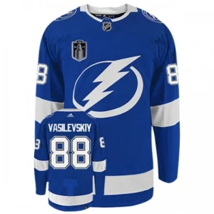 Tampa Bay Lightning Andrei Vasilevskiy 88 Stanley Cup 2022 Blue Authentic - Men