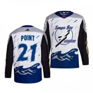 Tampa Bay Lightning Brayden Point 21 2022-23 White Reverse Retro 2.0 Authentic - Men